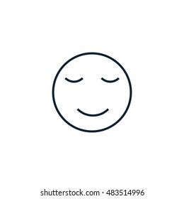 Sleeping line icon Vector Illustration Image Web Material icon  Flat 