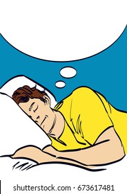 1,250 Sleeping pop art vector Images, Stock Photos & Vectors | Shutterstock