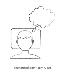 Sleeping man avatar icon