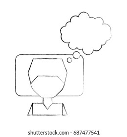 Sleeping man avatar icon
