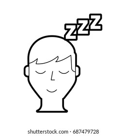 Sleeping man avatar icon