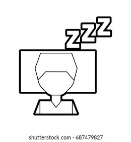 Sleeping man avatar icon