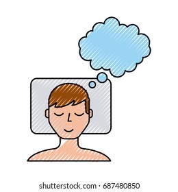 Sleeping man avatar icon