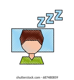 Sleeping man avatar icon