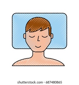 Sleeping man avatar icon