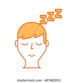Sleeping man avatar icon