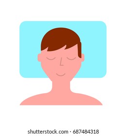 Sleeping man avatar icon
