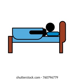 Sleeping man avatar icon