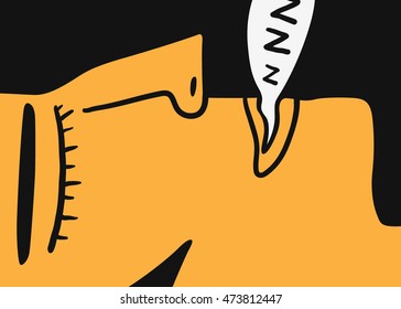 sleeping man cartoon