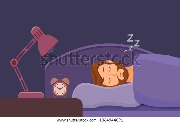 Sleeping Man Face Cartoon Character Happy Stock Vector Royalty Free