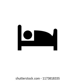 sleeping man. hotel icon vector