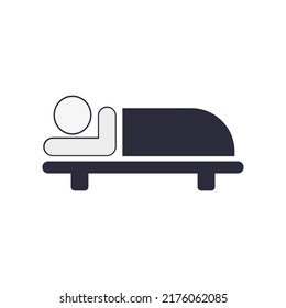 Sleeping man icon. Vector illustration