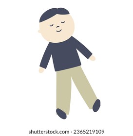 sleeping man, sleep, human, relax, vector, illustration