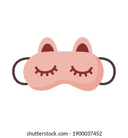 sleeping mask design, insomnia sleep and night theme Vector illustration