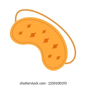 Sleeping mask flat icon Cute fabric for night eye accessory. Vector illustration