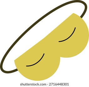 Máscara para dormir Ilustración vectorial plana