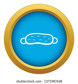 Sleeping mask icon blue vector isolated on white background for any design