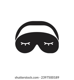 Diseño de icono de máscara de sueño, símbolo de máscara de sueño, aislado en fondo blanco. ilustración vectorial