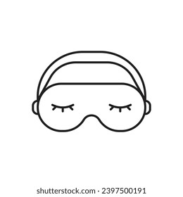 Sleeping mask icon design, sleep mask symbol, isolated on white background. vector illustration