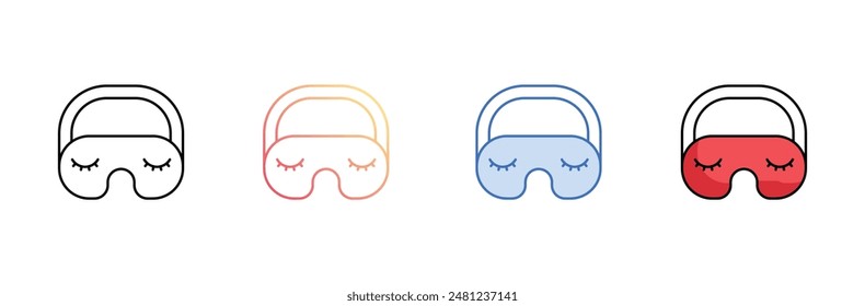 Sleeping Mask icon design with white background stock illustration