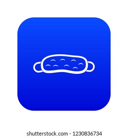 Sleeping mask icon digital blue for any design isolated on white vector illustration