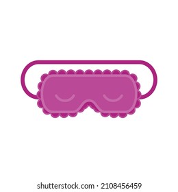 Sleeping mask icon. Flat illustration of sleeping mask vector icon isolated on white background