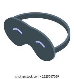 Icono de máscara de sueño vector isométrico. Oído. Protección de ruido