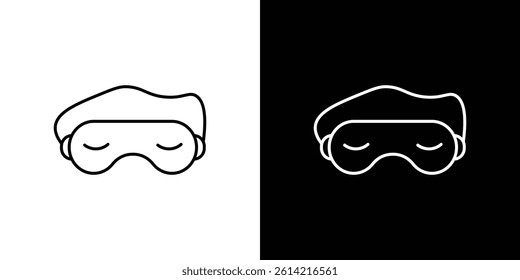 Sleeping mask icon outline collection for web design