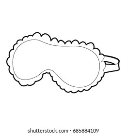 Sleeping mask icon. Outline illustration of sleeping mask vector icon for web design