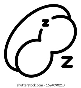 Sleeping mask icon. Outline sleeping mask vector icon for web design isolated on white background
