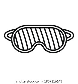 Sleeping mask icon. Outline Sleeping mask vector icon for web design isolated on white background