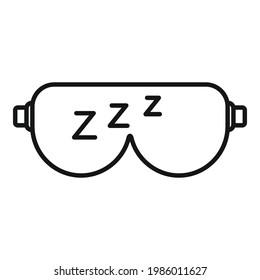 Sleeping mask icon. Outline Sleeping mask vector icon for web design isolated on white background