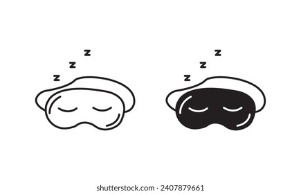 Sleeping mask icon set. vector illustration
