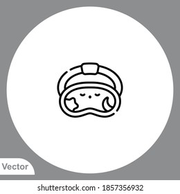 Sleeping mask icon sign vector,Symbol, logo illustration for web and mobile
