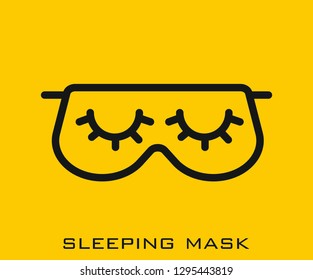 Sleeping mask icon signs