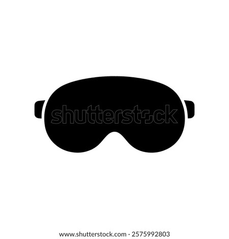 Sleeping mask icon silhouette vector illustration design on white background.