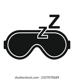 Sleeping mask icon simple vector. Sleep problem. Person awake