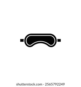 Sleeping mask icon Vector flat thin line illustration