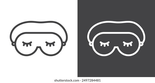 Sleeping mask icon vector logo set collection for web app ui