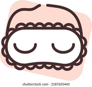 Sleeping mask, illustration, vector on a white background.
