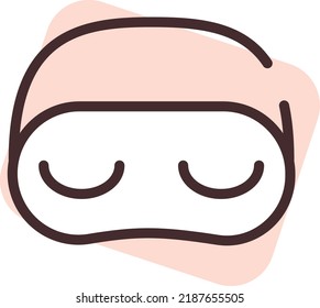 Sleeping mask, illustration, vector on a white background.
