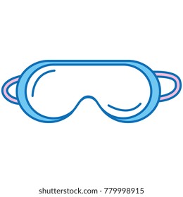 sleeping mask isolated icon
