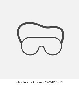 Sleeping mask line icon