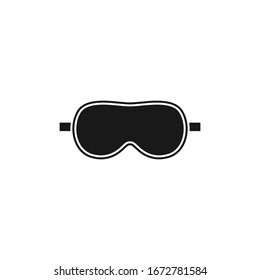 Máscara durmiente, máscara nocturna, icono vectorial de lentes