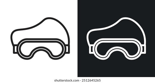 Sleeping mask outlined icon vector collection.