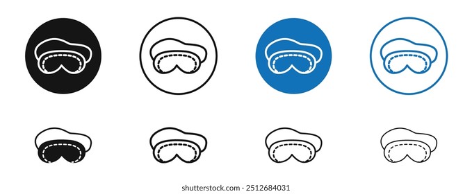 Sleeping mask in set in black and blue color