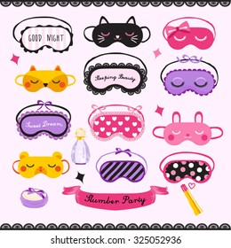 Sleeping Mask Vector Design Illustration