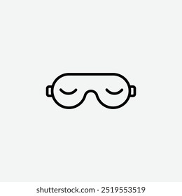 Sleeping maskline vector icon. EPS 10