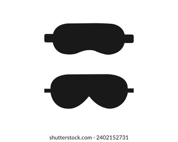 icono de siluetas de máscaras para dormir. diseño web de concepto móvil de icono de estilo vectorial. icono vector de máscaras de dormir. para el diseño web. icono vector para el diseño web aislado en fondo blanco.