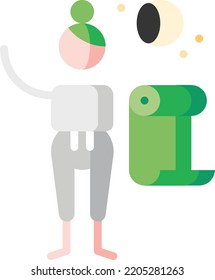 sleeping mat isolated design element stock illustration. Vector on a white background